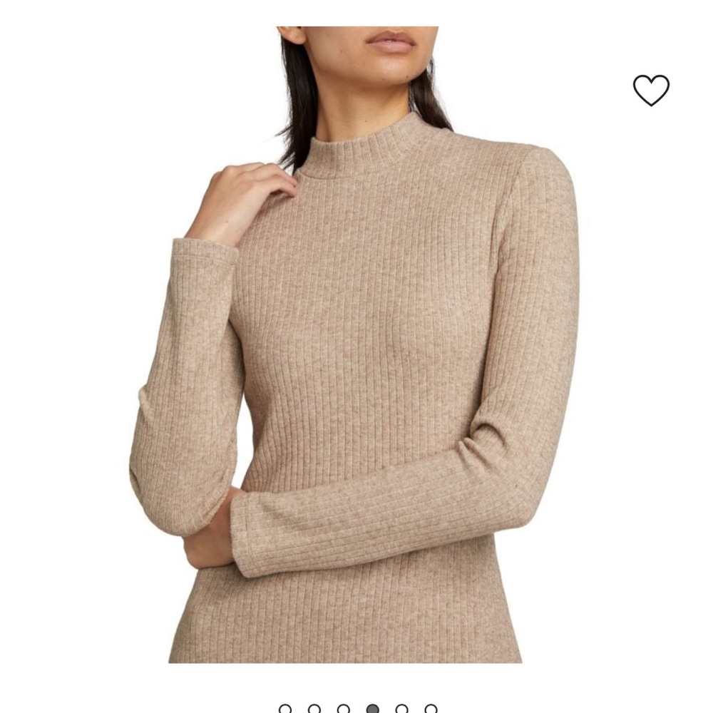 Vince Women's Beige Cowl Neck Sweater Dress